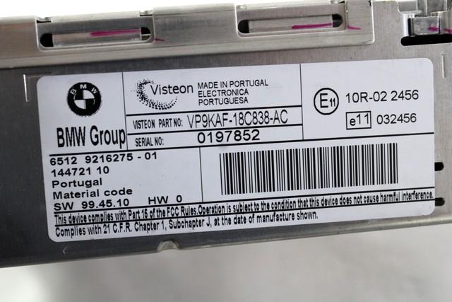 RADIO CD / OJACEVALNIK / IMETNIK HIFI OEM N. 65129216275 ORIGINAL REZERVNI DEL BMW SERIE 1 BER/COUPE/CABRIO E81/E82/E87/E88 LCI R (2007 - 2013) BENZINA LETNIK 2010