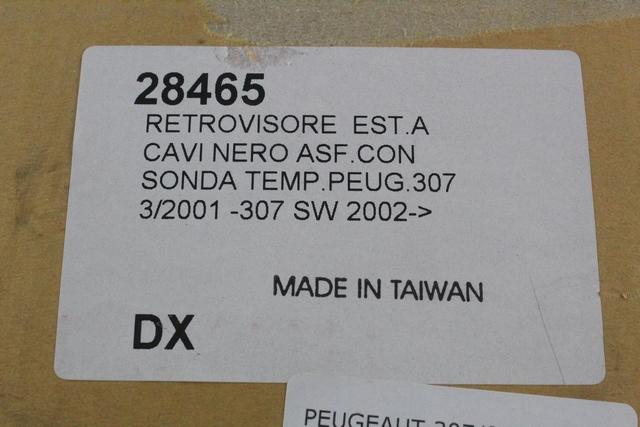 DESNO OGLEDALO OEM N. 8153F3 ORIGINAL REZERVNI DEL PEUGEOT 307 3A/B/C/E/H BER/SW/CABRIO (2001 - 2009) DIESEL LETNIK 2007