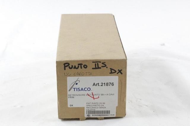 735310073 SPECCHIETTO RETROVISORE ESTERNO DESTRO MANUALE AFTERMARKET FIAT PUNTO 1.2 B 44KW 5M 5P (2002) RICAMBIO NUOVO SENZA CALOTTA