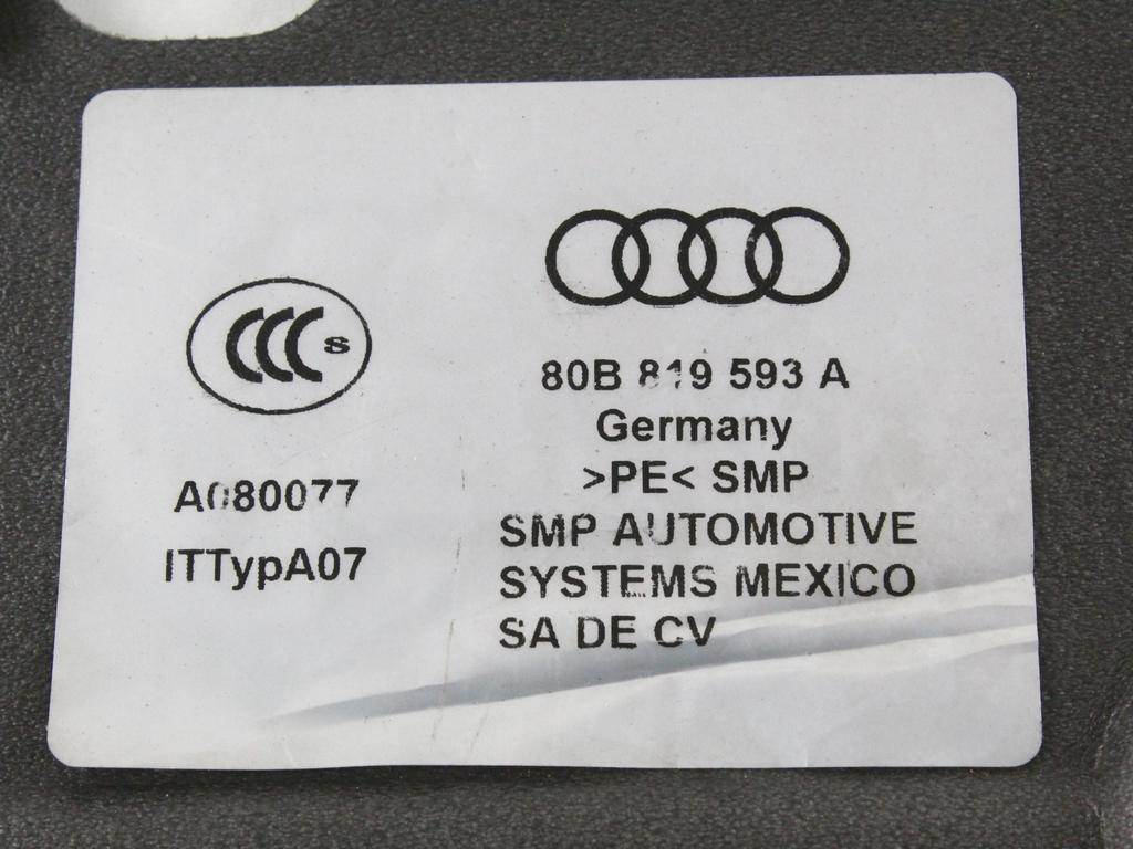 ZASCITA PODVOZJA  OEM N. 80B819593A ORIGINAL REZERVNI DEL AUDI Q5 80A (2017 - 2021)DIESEL LETNIK 2018