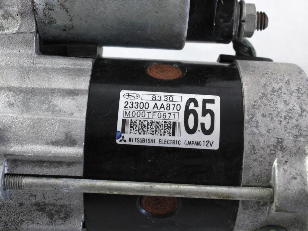 ZAGANJAC MOTORJA  OEM N. 23300AA870 ORIGINAL REZERVNI DEL SUBARU XV MK2 GT (DAL 2017)BENZINA LETNIK 2019