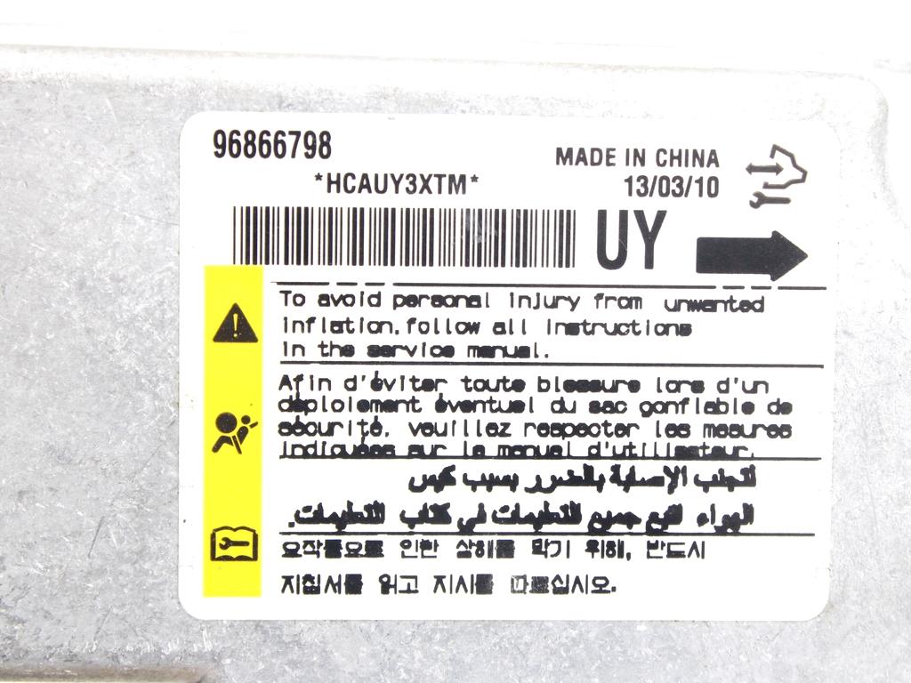 RACUNALNIK AIRBAG OEM N. 96866798 ORIGINAL REZERVNI DEL OPEL ANTARA L07 (2006 - 2015)DIESEL LETNIK 2007