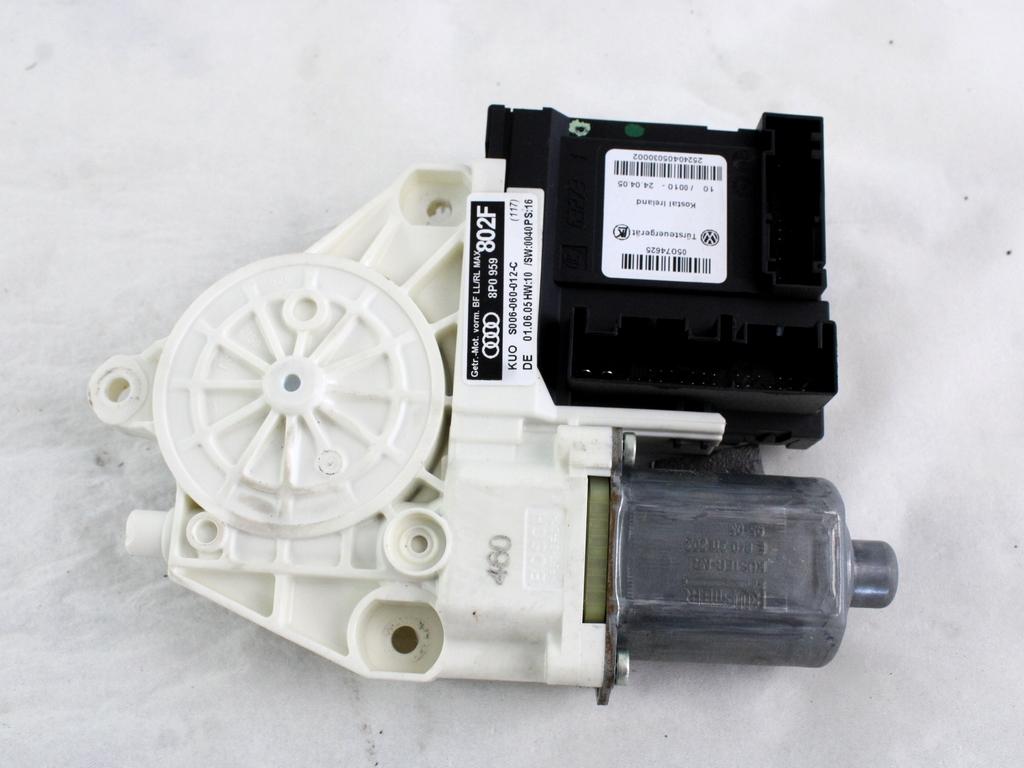 DVIZNI MEHANIZEM SPREDNIH STEKEL  OEM N. 17398 MOTORINO ALZACRISTALLO PORTA ANTERIORE ORIGINAL REZERVNI DEL AUDI A3 MK2 8P 8PA 8P1 (2003 - 2008)DIESEL LETNIK 2005