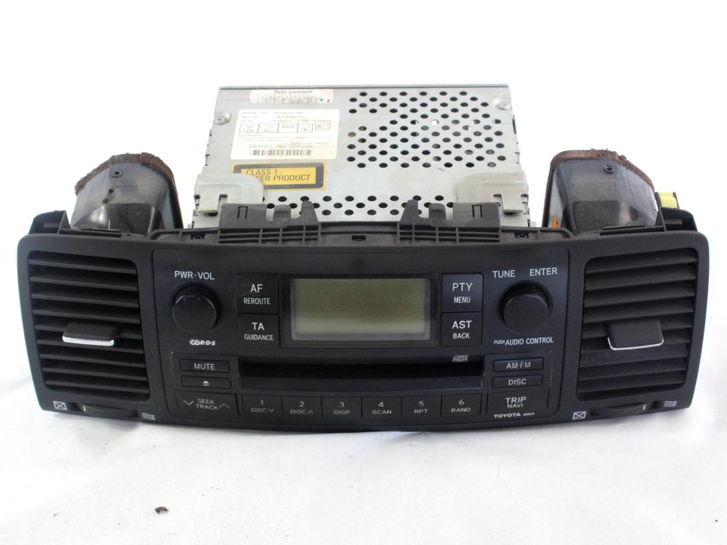 RADIO CD / OJACEVALNIK / IMETNIK HIFI OEM N. 86120-02380 ORIGINAL REZERVNI DEL TOYOTA COROLLA E12 (2000 - 2006) DIESEL LETNIK 2005