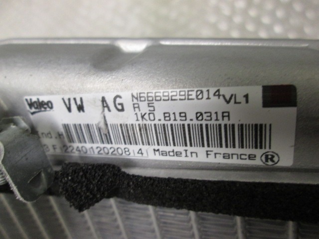 GRELEC RADIATORJA OEM N. 1K0819031D ORIGINAL REZERVNI DEL SEAT ALTEA XL 5P5 (2007 - 02/2009) BENZINA/GPL LETNIK 2008