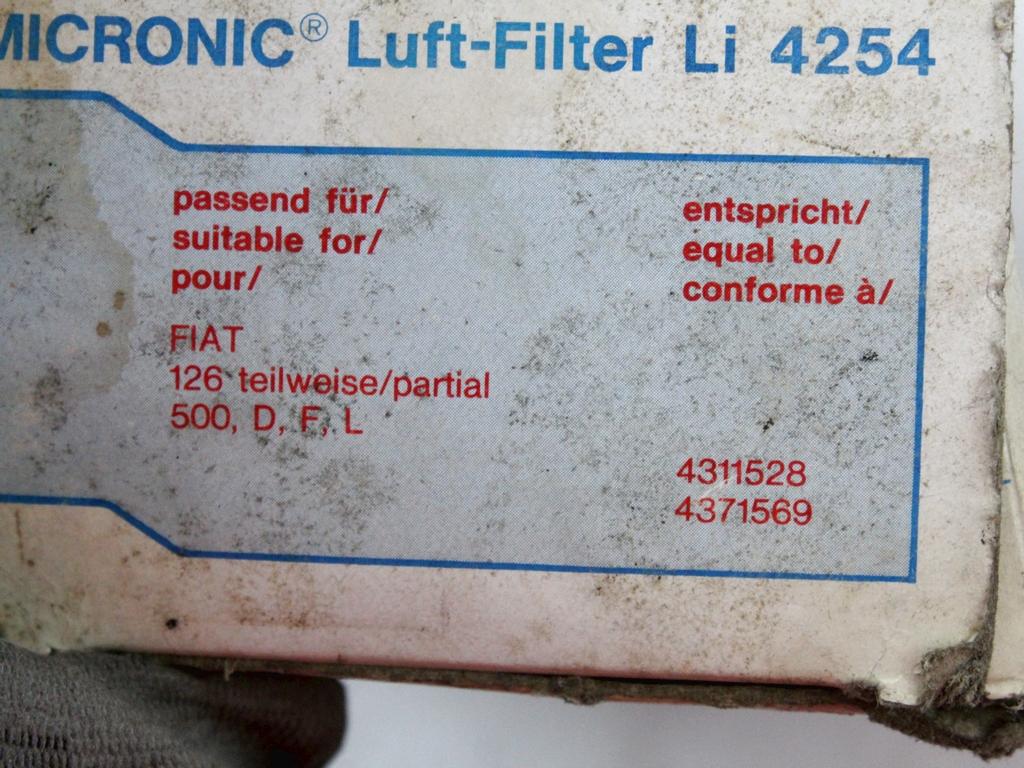 4018014 FILTRO OLIO FIAT 126 0.6 (1977) RICAMBIO NUOVO