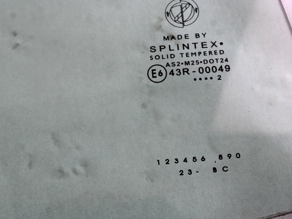 STEKLO ZADNJIH DESNIH VRAT OEM N. 51754301 ORIGINAL REZERVNI DEL FIAT IDEA 350 (2003 - 2008) BENZINA LETNIK 2006