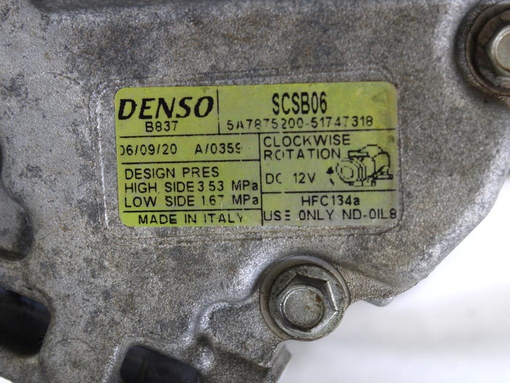 KOMPRESOR KLIME  OEM N. 51747318 ORIGINAL REZERVNI DEL FIAT IDEA 350 (2003 - 2008) BENZINA LETNIK 2006