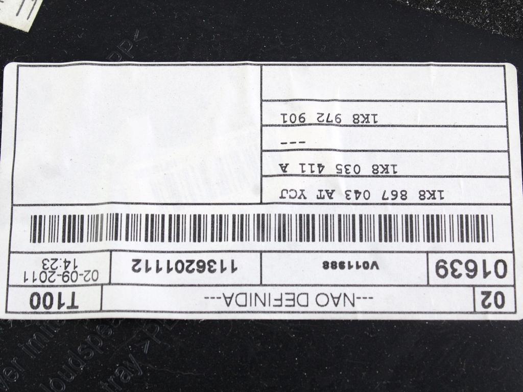 NOTRANJA OBLOGA ZADNJEGA BOKA  OEM N. 1K8867043ATYCJ ORIGINAL REZERVNI DEL VOLKSWAGEN SCIROCCO 137 138 MK3 (10/2008 - 06-2014)BENZINA LETNIK 2011
