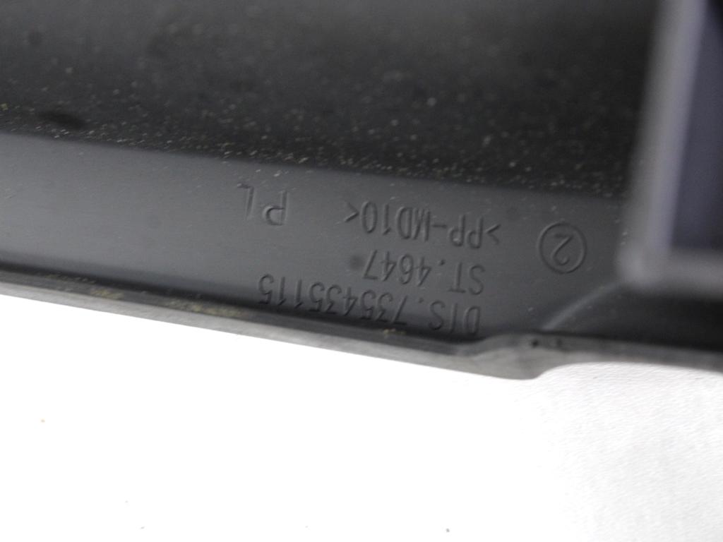 PLASTIKA MED SEDEZI BREZ NASLONJALA ROK OEM N. 735429498 ORIGINAL REZERVNI DEL FIAT 500 CINQUECENTO 312 MK3 (2007 - 2015) BENZINA LETNIK 2008