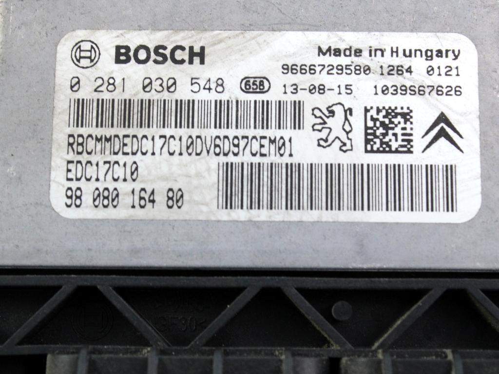 KOMPLET ODKLEPANJE IN VZIG  OEM N. 33783 KIT ACCENSIONE AVVIAMENTO ORIGINAL REZERVNI DEL CITROEN C3 PICASSO MK1R (2012 - 2017) DIESEL LETNIK 2013