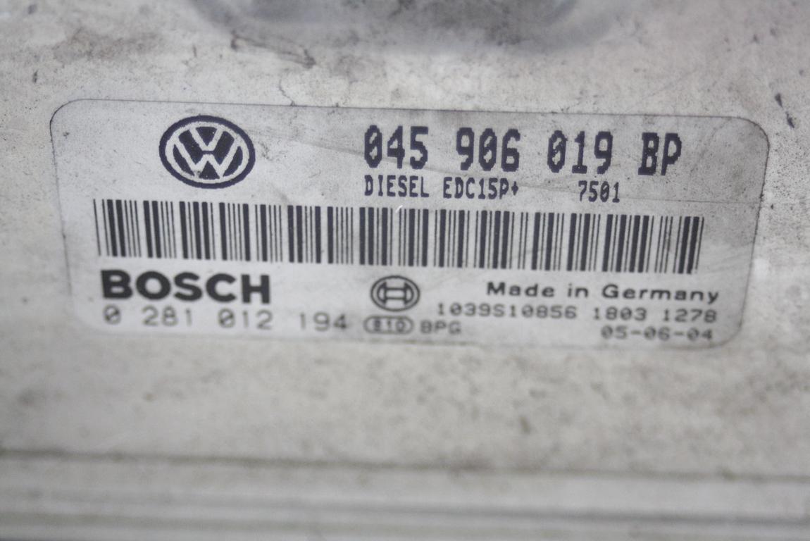 KOMPLET ODKLEPANJE IN VZIG  OEM N. 18605 KIT ACCENSIONE AVVIAMENTO ORIGINAL REZERVNI DEL VOLKSWAGEN POLO 9N R (2005 - 10/2009) DIESEL LETNIK 2006