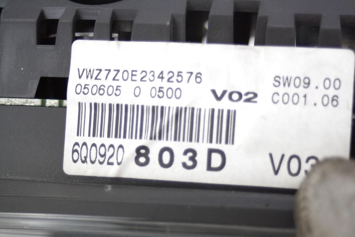 KOMPLET ODKLEPANJE IN VZIG  OEM N. 18605 KIT ACCENSIONE AVVIAMENTO ORIGINAL REZERVNI DEL VOLKSWAGEN POLO 9N R (2005 - 10/2009) DIESEL LETNIK 2006