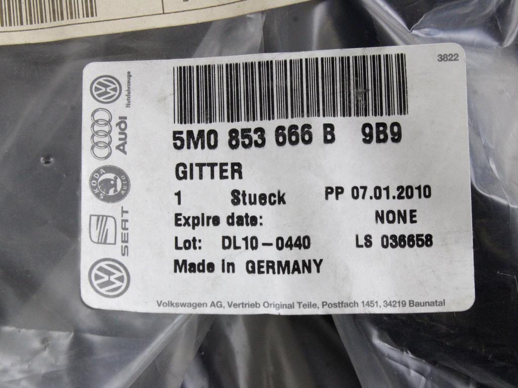 MASKA ODBIJACA OEM N. 5M0853666B ORIGINAL REZERVNI DEL VOLKSWAGEN GOLF PLUS 5M1 521 MK1 (2004 - 2009) DIESEL LETNIK 2006