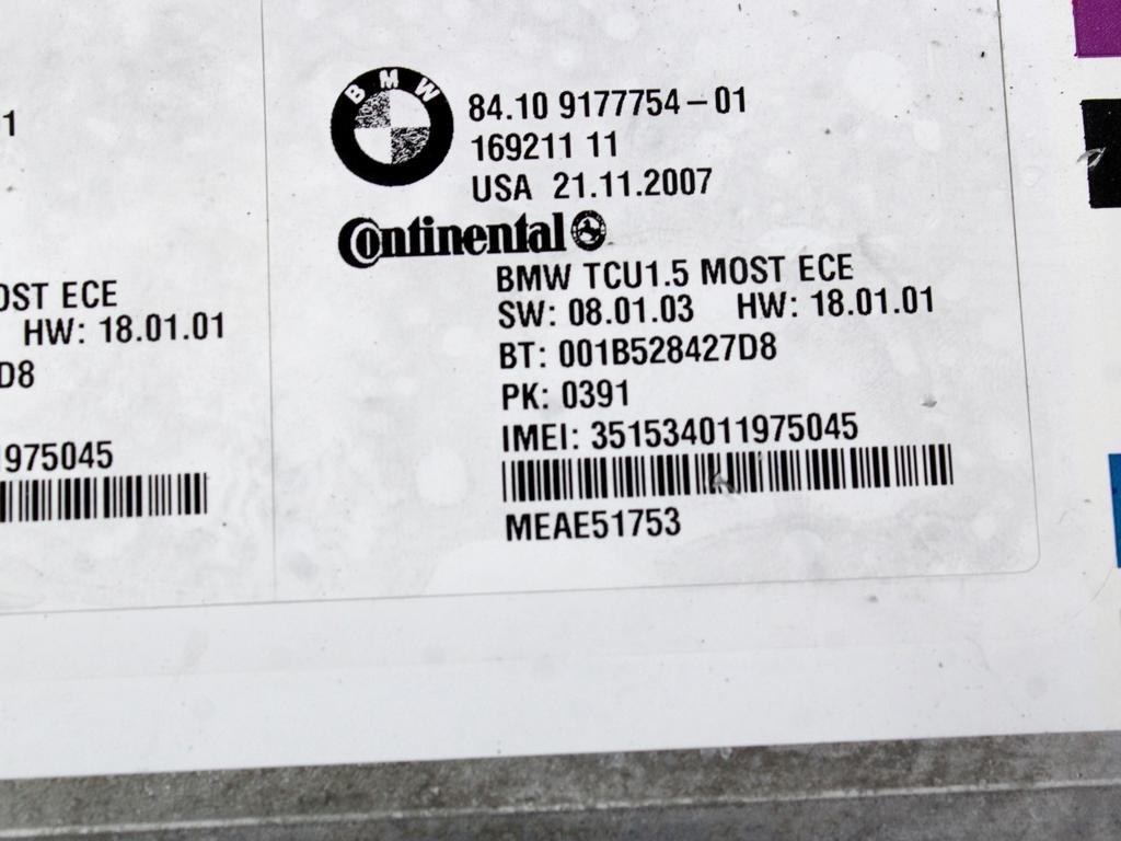 RACUNALNIK TELEFONA  OEM N. 84109177754 ORIGINAL REZERVNI DEL BMW SERIE 5 E60 E61 (2003 - 2010) DIESEL LETNIK 2008