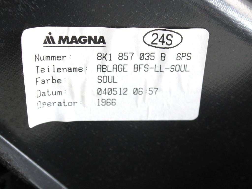 PREDAL ZA DOKUMENTE OEM N. 8K1857035B6PS ORIGINAL REZERVNI DEL AUDI A5 8T R COUPE/5P  (08/2011 - 06/2016) DIESEL LETNIK 2012