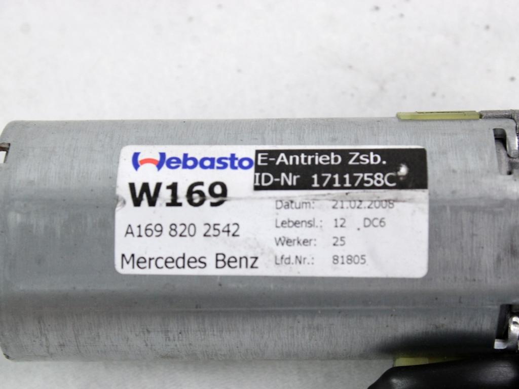 MOTOR POMICNE STREHE / SENCNIKI OEM N. A1698202542 ORIGINAL REZERVNI DEL MERCEDES CLASSE A W169 5P C169 3P (2004 - 04/2008) BENZINA LETNIK 2008