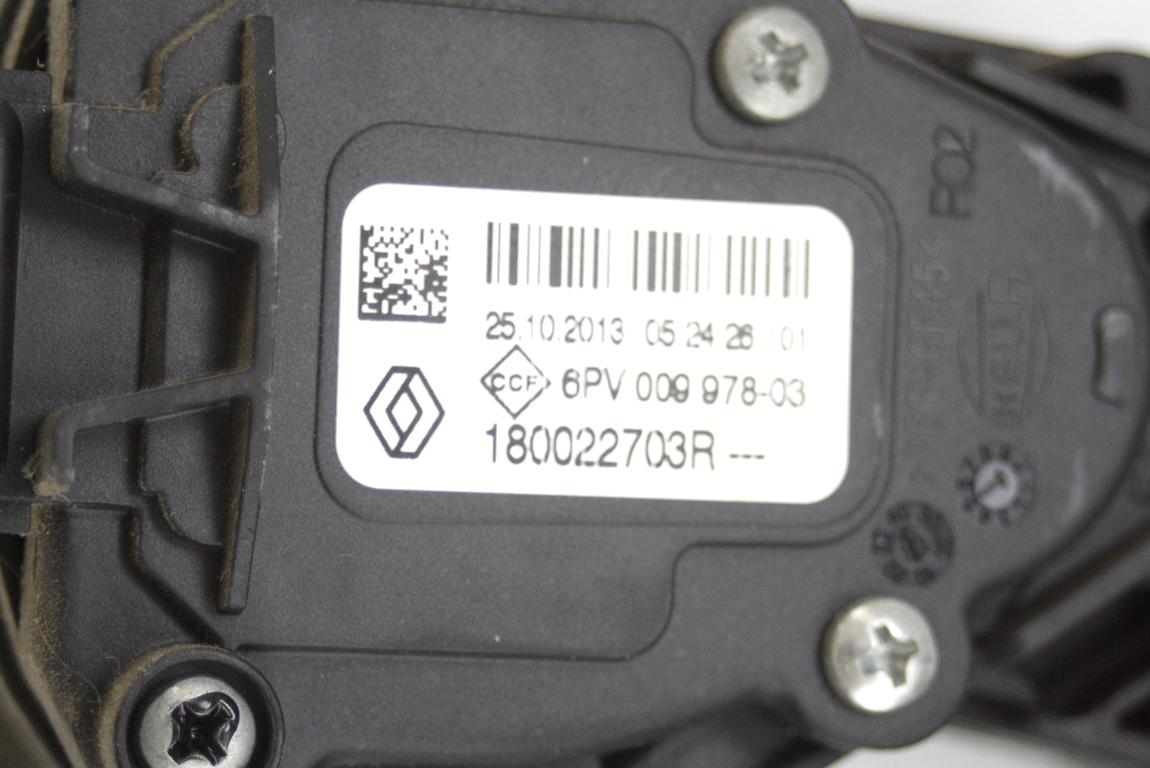 PEDALI OEM N. 180022703R ORIGINAL REZERVNI DEL DACIA SANDERO / SANDERO STEPWAY MK2 (2012 - 2016) DIESEL LETNIK 2014