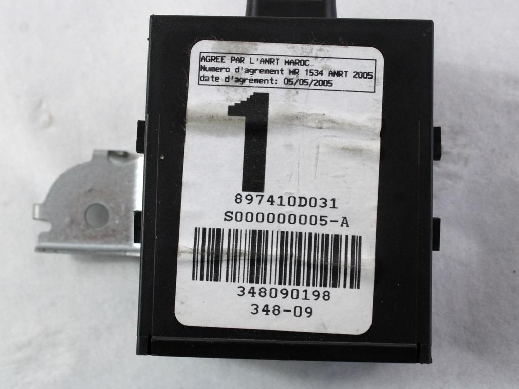 CENTRALNO ZAKLEPANJE OEM N. 897410D031 ORIGINAL REZERVNI DEL TOYOTA YARIS P9 MK2 R (2009 - 2011)BENZINA LETNIK 2010