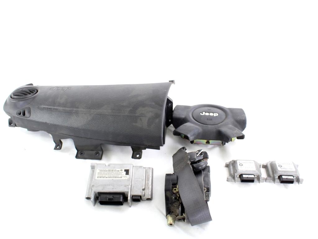 KIT AIRBAG KOMPLET OEM N. 16225 KIT AIRBAG COMPLETO ORIGINAL REZERVNI DEL JEEP CHEROKEE MK3 KJ (2001 - 2005) DIESEL LETNIK 2002