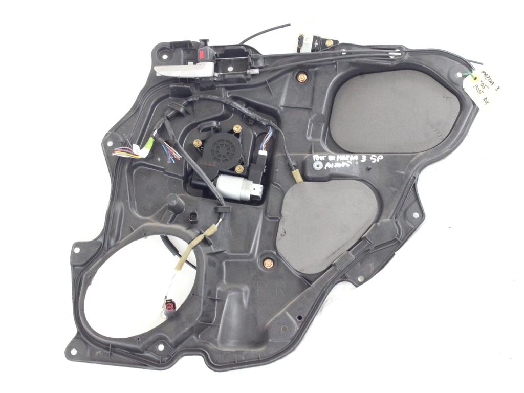 MEHANIZEM DVIGA ZADNJIH STEKEL  OEM N. 17876 SISTEMA ALZACRISTALLO PORTA POSTERIORE ELETT ORIGINAL REZERVNI DEL MAZDA 3 MK1 BK (2003 - 2009)DIESEL LETNIK 2005