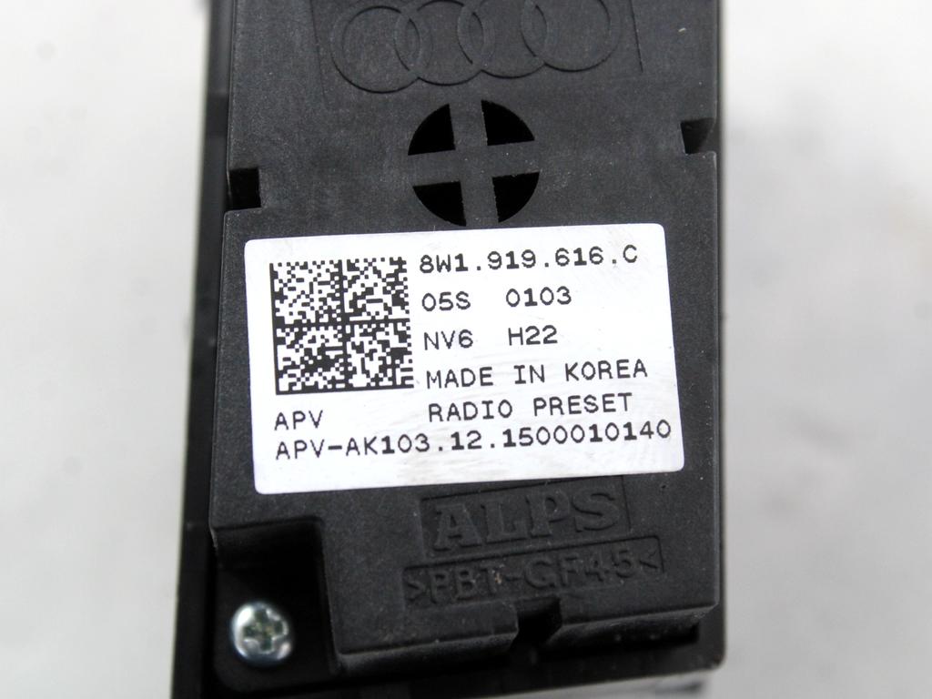 NADZOR RADIA / PLOSCA OEM N. 8W1919616C ORIGINAL REZERVNI DEL AUDI A4 B9 BER/SW/ALLROAD (2015 - 2019)DIESEL LETNIK 2016