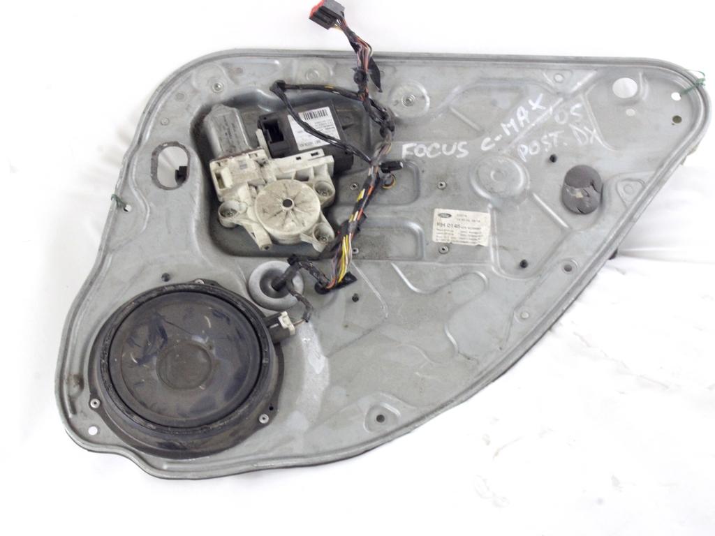 MEHANIZEM DVIGA ZADNJIH STEKEL  OEM N. 17631 SISTEMA ALZACRISTALLO PORTA POSTERIORE ELETT ORIGINAL REZERVNI DEL FORD FOCUS CMAX DM2 MK1 (10/2003 - 03/2007) DIESEL LETNIK 2004