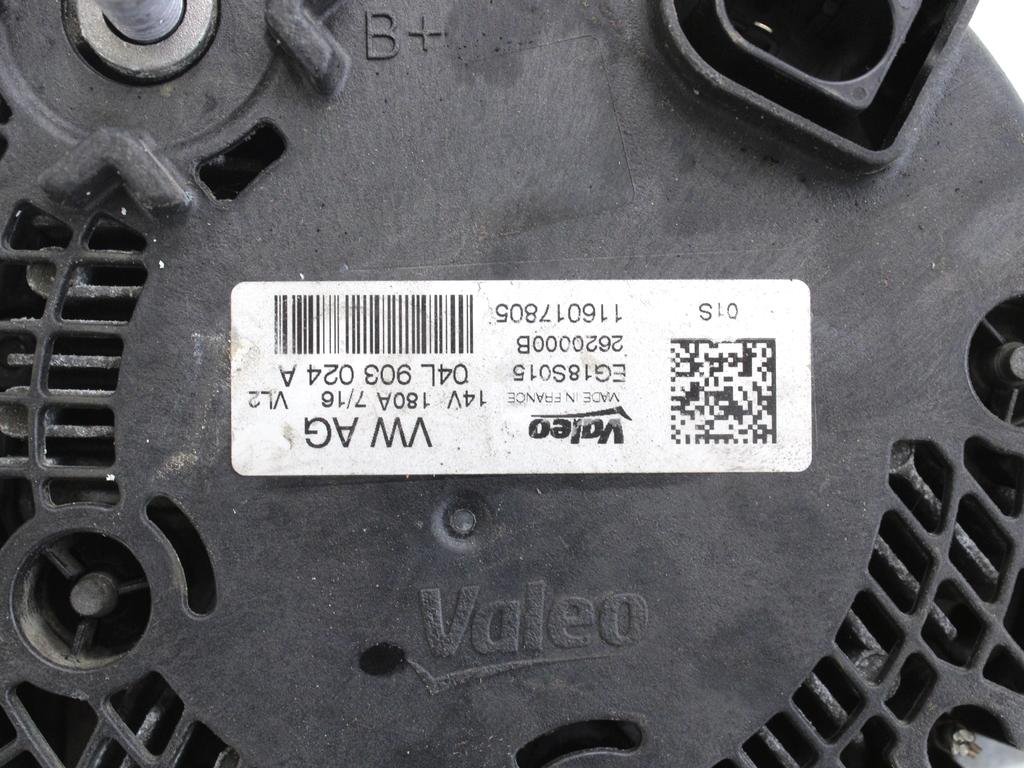 ALTERNATOR OEM N. 04L903024A ORIGINAL REZERVNI DEL AUDI A4 B9 BER/SW/ALLROAD (2015 - 2019)DIESEL LETNIK 2016