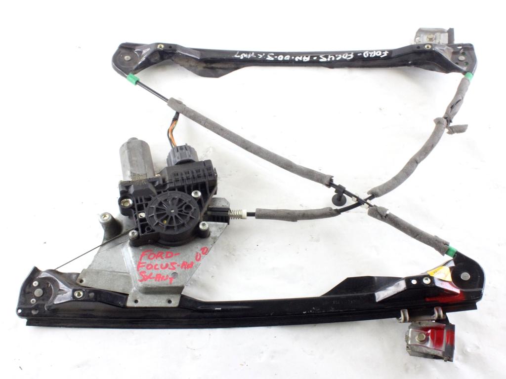 MEHANIZEM DVIGA SPREDNJIH STEKEL  OEM N. 15810 SISTEMA ALZACRISTALLO PORTA ANTERIORE ELETTR ORIGINAL REZERVNI DEL FORD FOCUS DAW DBW DNW MK1 BER/SW (1998-2001)DIESEL LETNIK 2001