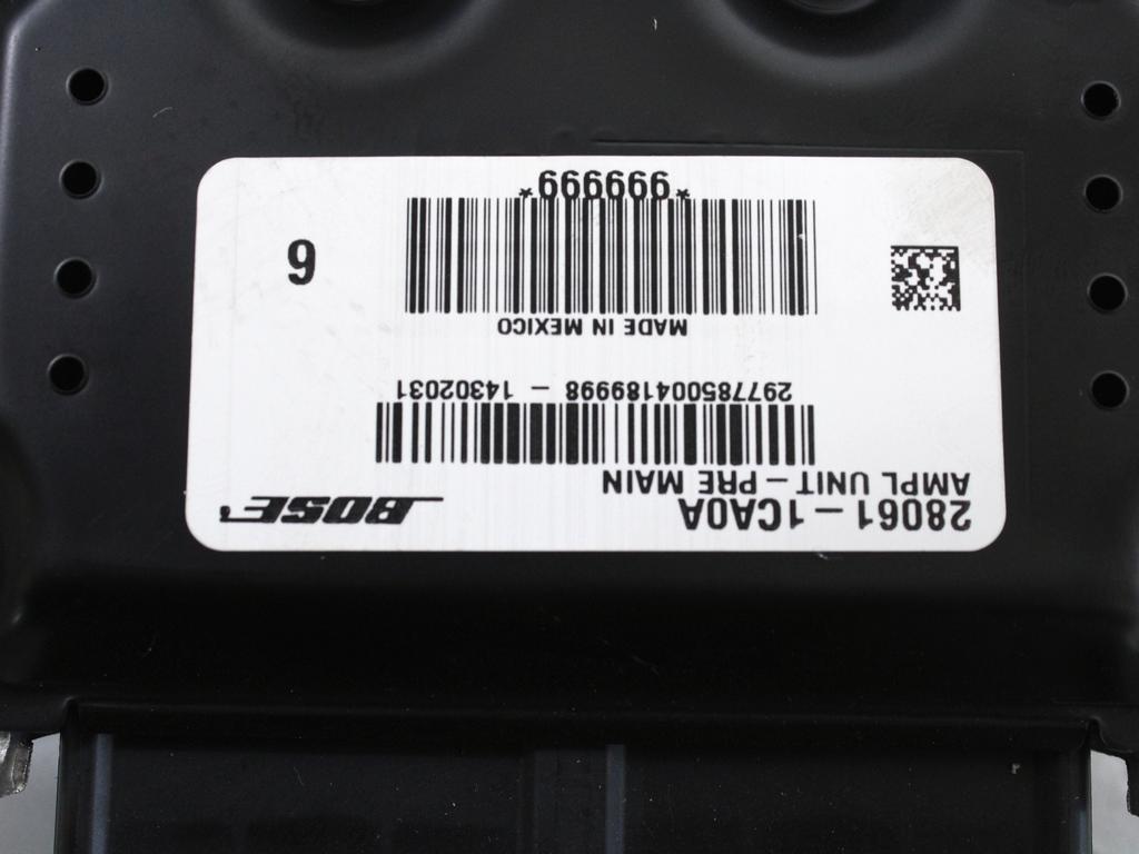 OJACEVALEC AVDIO/RADIO ENOTA  OEM N. 28061-1CA0A ORIGINAL REZERVNI DEL INFINITI QX70 S51 (2013-2017)DIESEL LETNIK 2015
