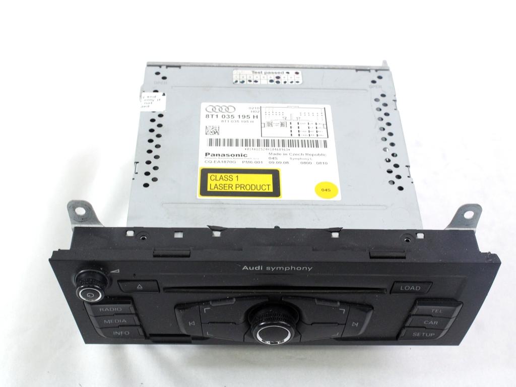 RADIO CD / OJACEVALNIK / IMETNIK HIFI OEM N. 8T1035195H ORIGINAL REZERVNI DEL AUDI A4 B8 8K2 BER/SW/CABRIO (2007 - 11/2015) DIESEL LETNIK 2009