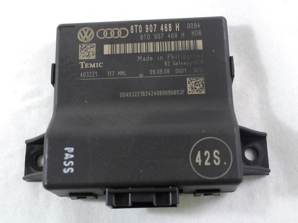 RACUNALNIK VMESNIKA (GATEWAY) OEM N. 8T0907468H ORIGINAL REZERVNI DEL AUDI A4 B8 8K2 BER/SW/CABRIO (2007 - 11/2015) DIESEL LETNIK 2009