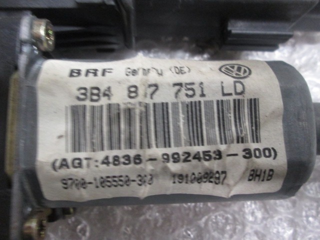 DVIZNI MEHANIZEM SPREDNIH STEKEL  OEM N. 1C1959802001 ORIGINAL REZERVNI DEL VOLKSWAGEN PASSAT B5.5 3B3 3B6 3BG R BER/SW (11/2000 - 2005) DIESEL LETNIK 2001