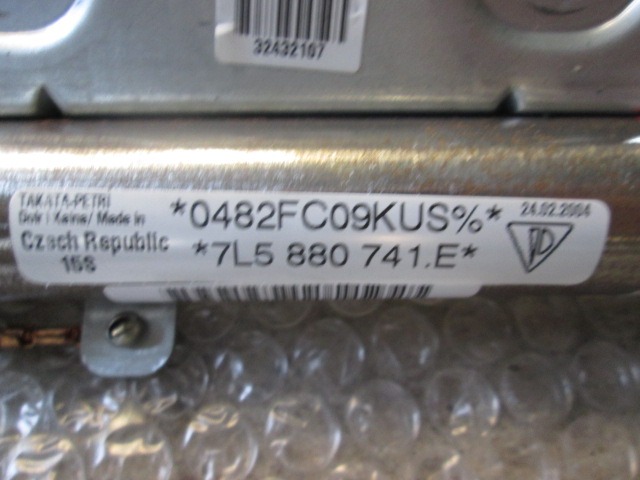 ZRACNA BLAZINA GLAVA LEVA OEM N. 7L5880741.E ORIGINAL REZERVNI DEL PORSCHE CAYENNE 9PA MK1 (2003 -2008) BENZINA LETNIK 2004