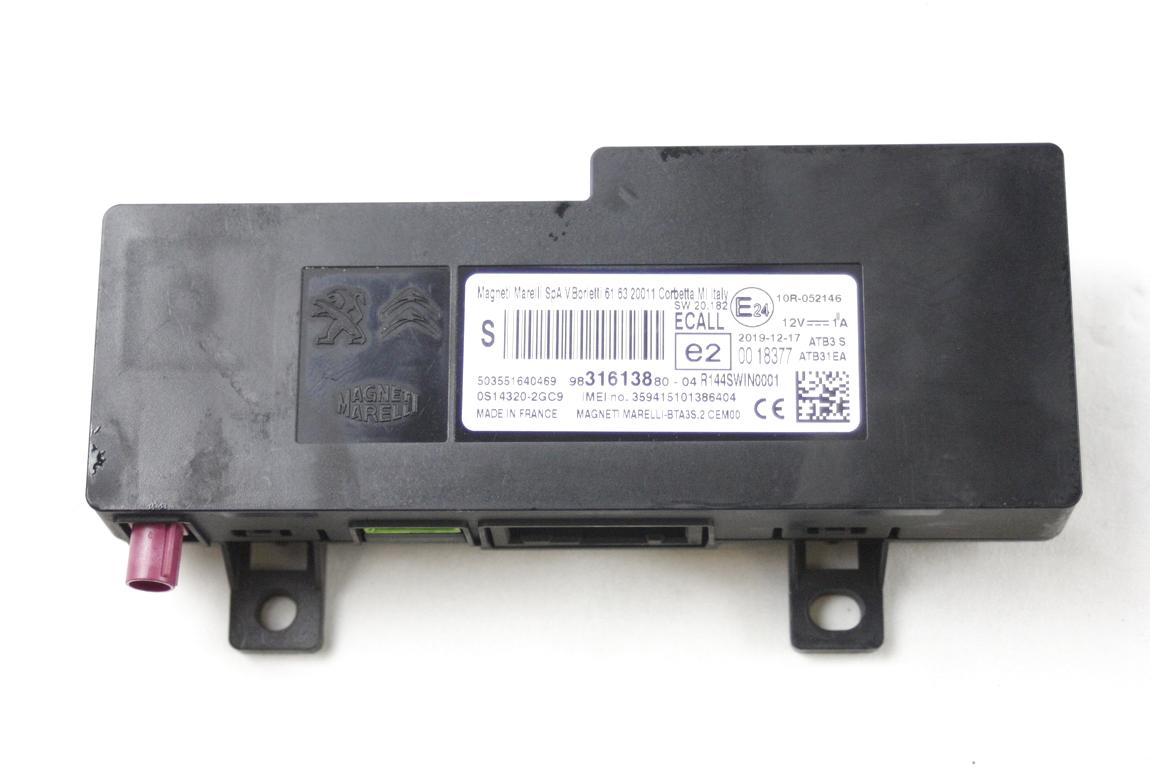 9831613880 CENTRALINA MODULO TELEFONO BLUETOOTH CITROEN C3 AIRCROSS 1.2 B 81KW 6M 5P (2020) RICAMBIO USATO