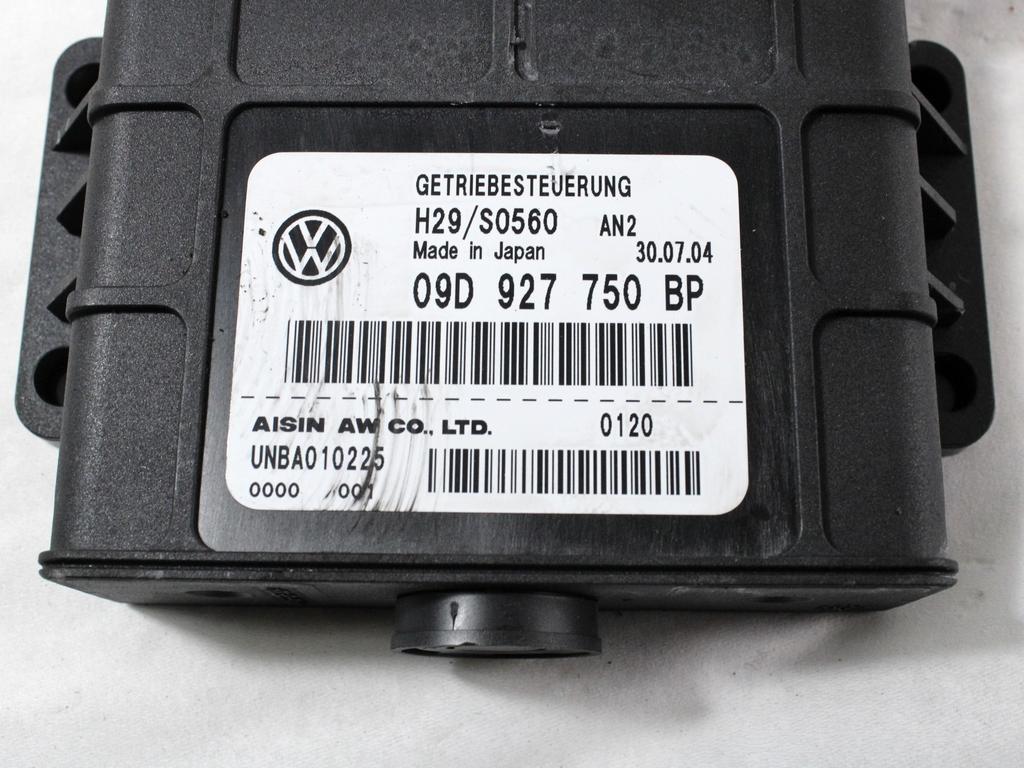 KRMILNA ENOTA AVTOMATSKI MENJALNIK OEM N. 09D927750BP ORIGINAL REZERVNI DEL VOLKSWAGEN TOUAREG 7LA 7L6 7L7 MK1 (2002 - 2007)DIESEL LETNIK 2004