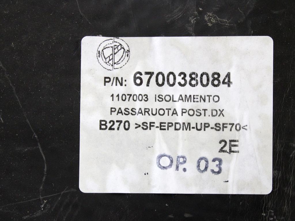 ZASCITA PODVOZJA  OEM N. 670038084 ORIGINAL REZERVNI DEL MASERATI GHIBLI M157 R (DAL 2013)BENZINA LETNIK 2021