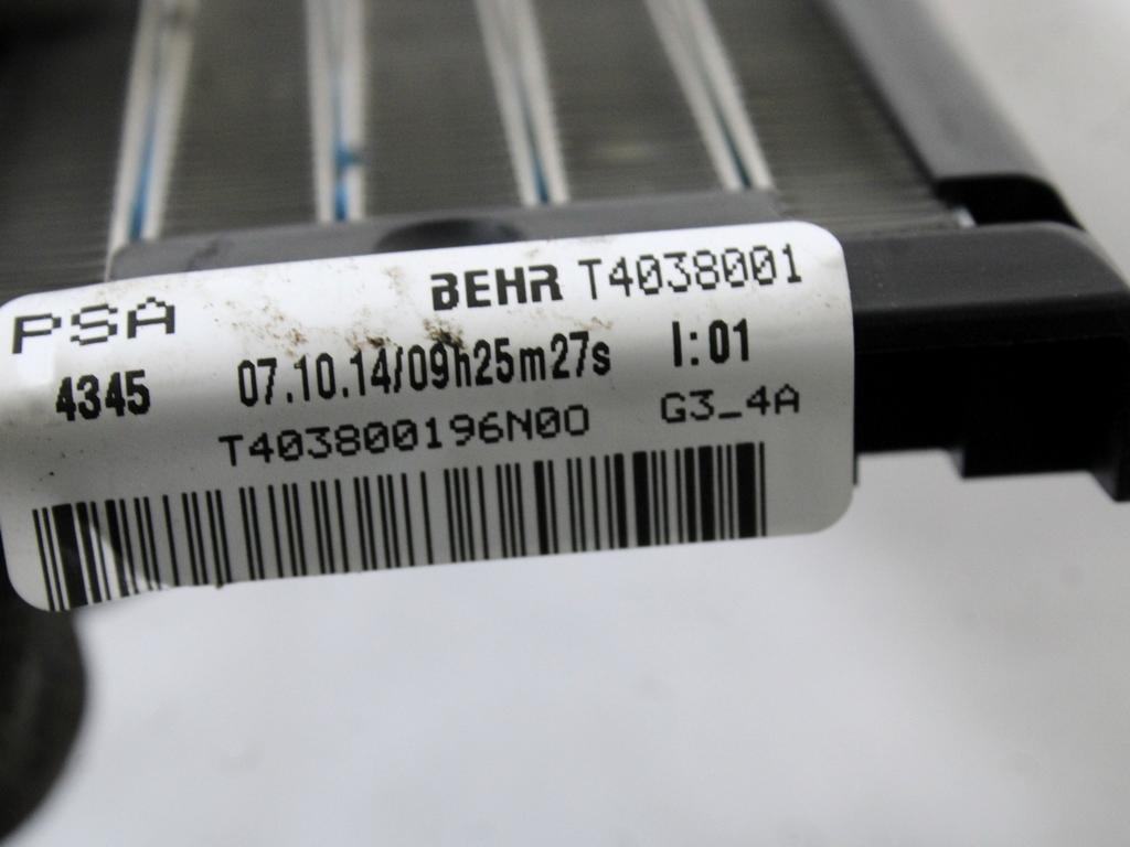 HLADILNIK ZA GRETJE OEM N. 6436H5 ORIGINAL REZERVNI DEL PEUGEOT 308 LB LP LW LH L3 LC LJ LR LX L4 MK2 T9 (2013 - 2021)DIESEL LETNIK 2014