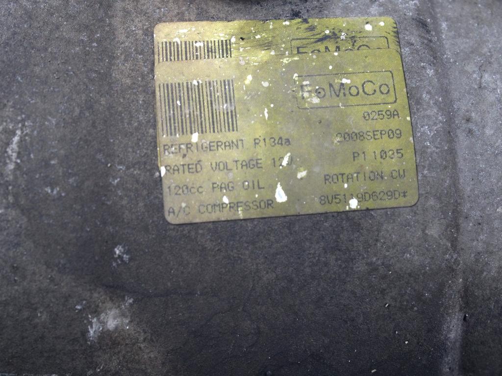 KOMPRESOR KLIME  OEM N. 8V5119D629D ORIGINAL REZERVNI DEL FORD FIESTA CB1 CNN MK6 (09/2008 - 11/2012) DIESEL LETNIK 2008