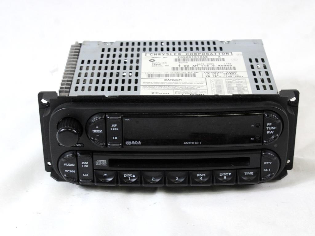 RADIO CD / OJACEVALNIK / IMETNIK HIFI OEM N. 05091610AB ORIGINAL REZERVNI DEL JEEP CHEROKEE MK3 R KJ (2005 - 2008) DIESEL LETNIK 2005