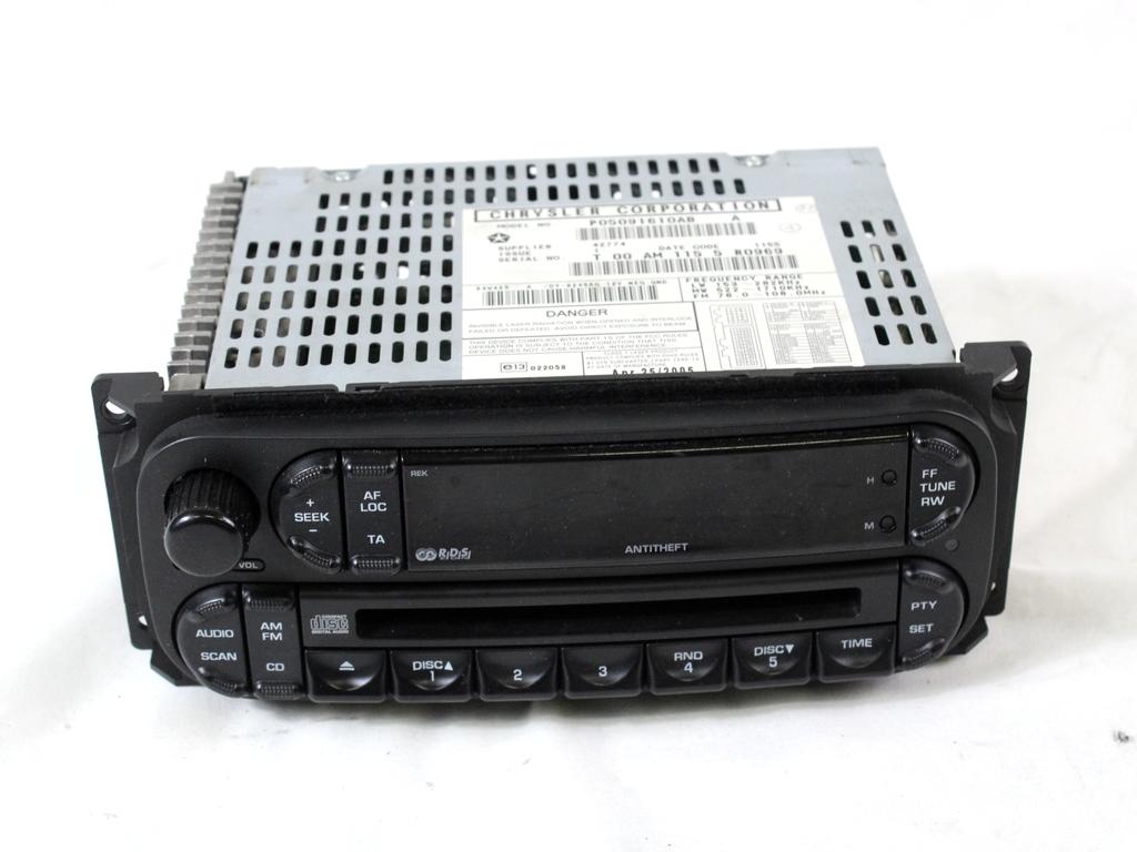 RADIO CD / OJACEVALNIK / IMETNIK HIFI OEM N. 05091610AB ORIGINAL REZERVNI DEL JEEP CHEROKEE MK3 R KJ (2005 - 2008) DIESEL LETNIK 2005