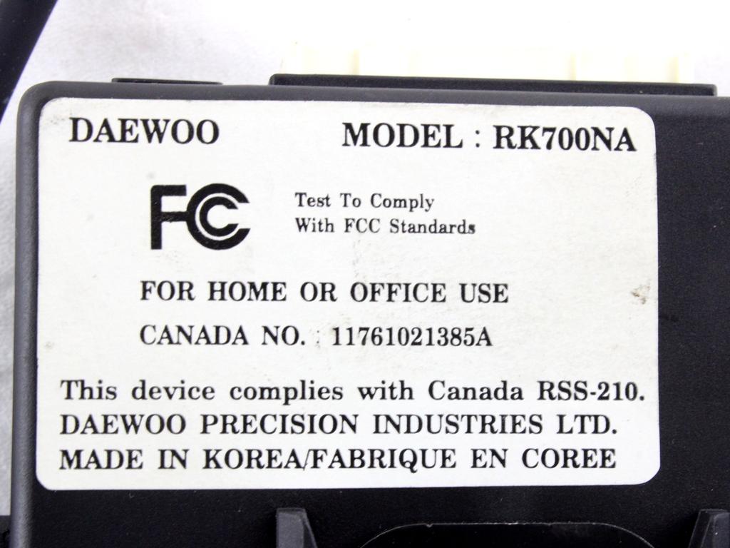 RACUNALNIK AVTOALARMA/BLOKADA MOTORJA OEM N. 96378382 ORIGINAL REZERVNI DEL DAEWOO LANOS T100 (1997 - 2002)BENZINA LETNIK 2001