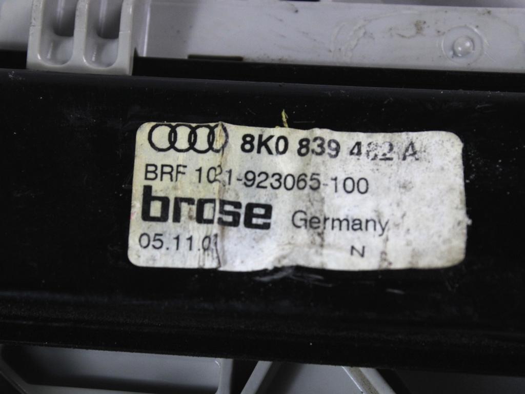 MEHANIZEM DVIGA ZADNJIH STEKEL  OEM N. 25508 SISTEMA ALZACRISTALLO PORTA POSTERIORE ELETT ORIGINAL REZERVNI DEL AUDI A4 B8 8K2 BER/SW/CABRIO (2007 - 11/2015) DIESEL LETNIK 2009