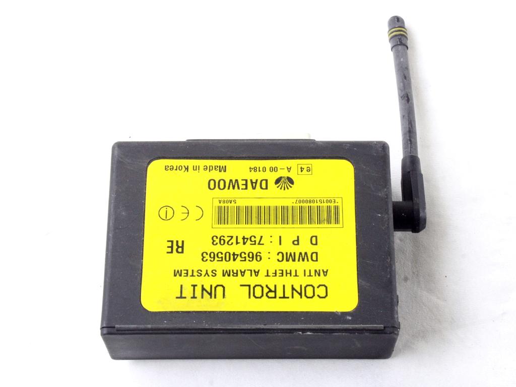 RACUNALNIK AVTOALARMA/BLOKADA MOTORJA OEM N. 96540563 ORIGINAL REZERVNI DEL DAEWOO KALOS (2002 - 2004)BENZINA LETNIK 2004