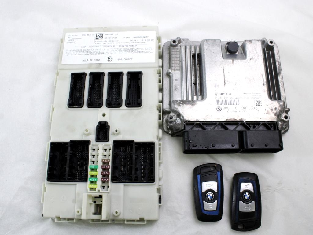 KOMPLET ODKLEPANJE IN VZIG  OEM N. 110075 KIT ACCENSIONE AVVIAMENTO ORIGINAL REZERVNI DEL BMW SERIE 1 BERLINA F20/F21 LCI (2015 - 2019)DIESEL LETNIK 2017
