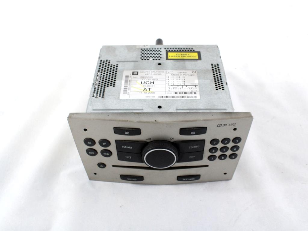 RADIO CD / OJACEVALNIK / IMETNIK HIFI OEM N. 13255553 ORIGINAL REZERVNI DEL OPEL ASTRA H A04 L48 L08 L35 L67 R 5P/3P/SW (2007 - 2010) DIESEL LETNIK 2008