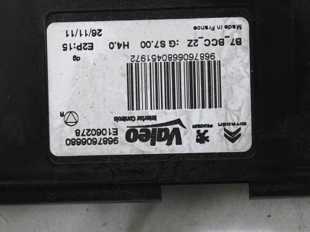 KONTROLNA ENOTA KLIMATSKE NAPRAVE / AVTOMATSKA KLIMATSKA NAPRAVA OEM N. 9687606680 ORIGINAL REZERVNI DEL CITROEN C4 MK2 (2010 - 2018) DIESEL LETNIK 2012