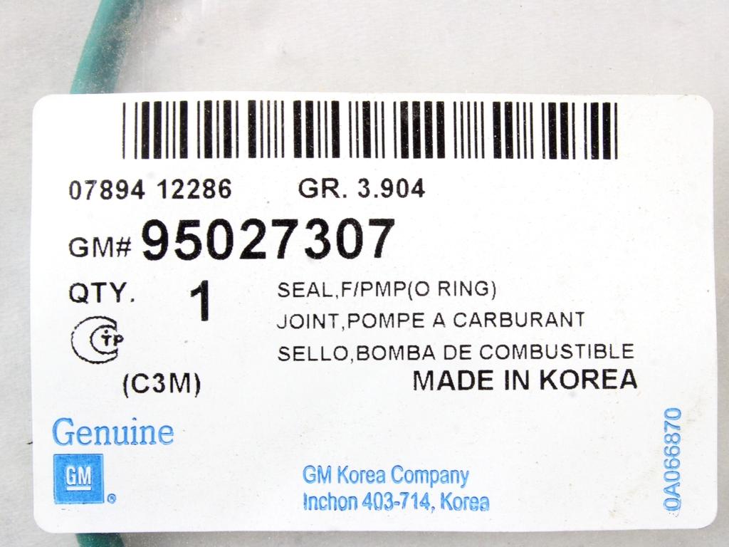 POKROV REZERVOARJA OEM N. 95027307 ORIGINAL REZERVNI DEL CHEVROLET SPARK M300 (2009 - 2015) BENZINA/GPL LETNIK 2011