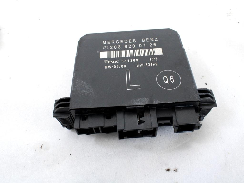 RACUNALNIK VRAT IN STEKEL OEM N. 2038200726 ORIGINAL REZERVNI DEL MERCEDES CLASSE C W203 BER/SW (2000 - 2007) BENZINA LETNIK 2000
