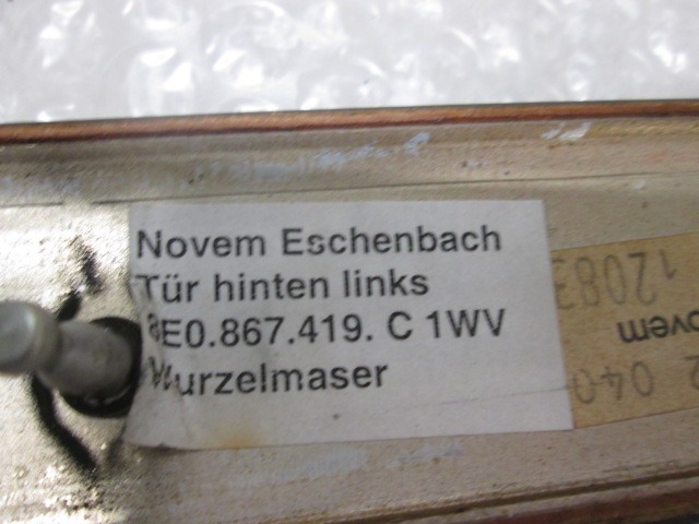 OKRASNE LETVICE VRAT  OEM N. 8E0867419  ORIGINAL REZERVNI DEL AUDI A4 B6 8E2 8E5 BER/SW (2001 - 2005) DIESEL LETNIK 2004